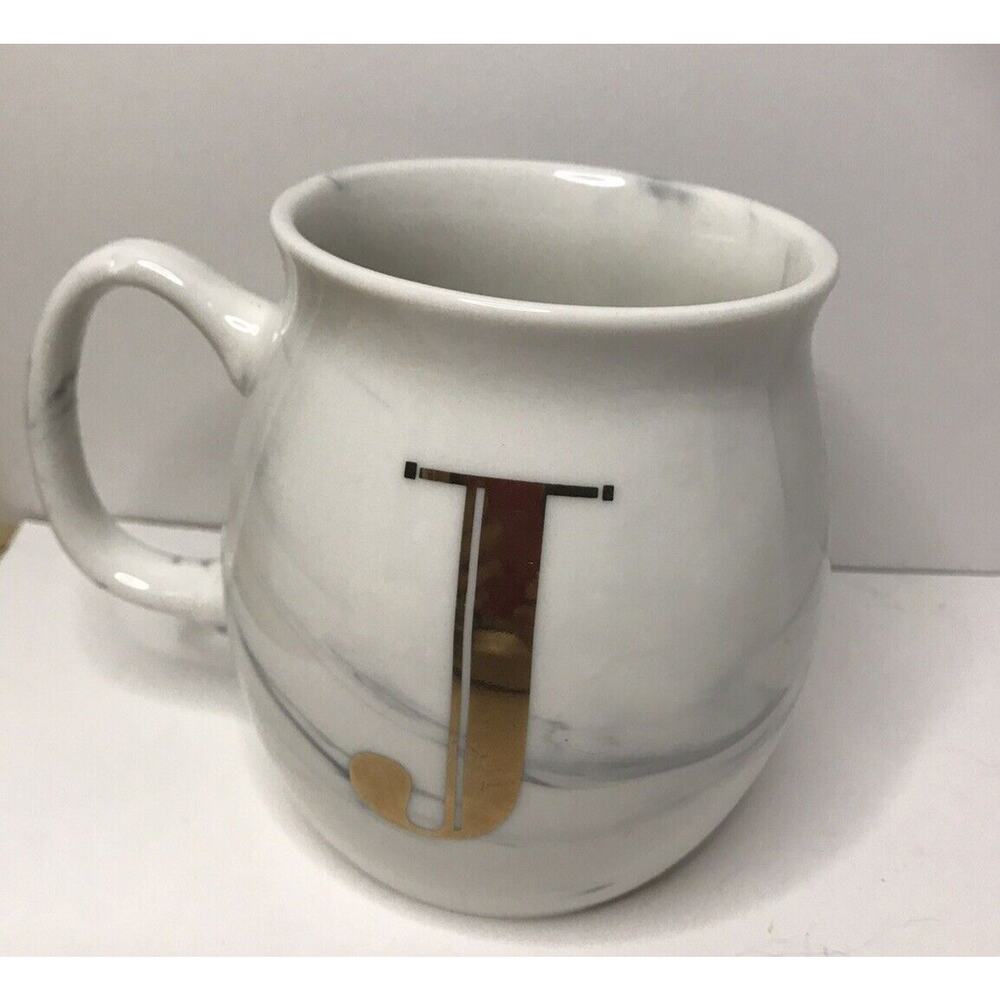 Austin & Ash Mug J Letter initial 20oz Big Coffee Tea Cup